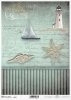 motywy marynistyczne, lato, wakacje, latarnia morska, żaglówka, łódka, muszla, rozgwiazda, list, pocztówka, paski, R939, maritime theme, summer, holiday, lighthouse, sailboat, boat, shell, starfish, letter, postcard, stripes, maritimes Thema, Sommer, Urla